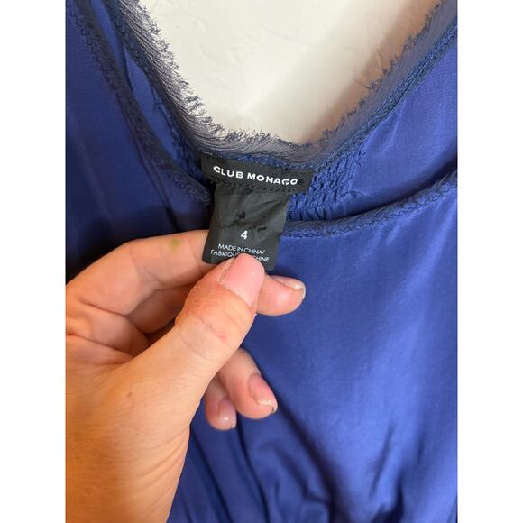 Club Monaco Blue Casual Blue Minidress Size 4 - Picture 5 of 5